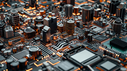Fototapeta premium tech circuit 