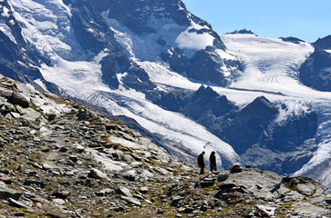Berge und Gletscher am Matterhorn