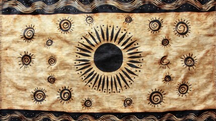 Adinkra Symbols Textile: Traditional Patterns of Artistic Heritage and Cultural Designs