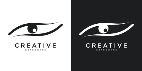 Eye care logo design. Premium Vector