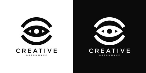 Eye care logo design. Premium Vector