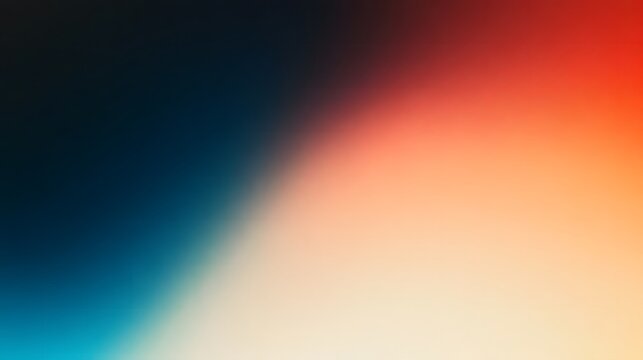 Vibrant Gradient Background in Blue, Orange, and Red for Wallpaper Design with Web Banner Layout and Copy Space on Right Side