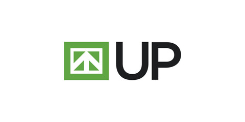 Obraz premium Arrow up symbol financial growth logo design. Premium Vector