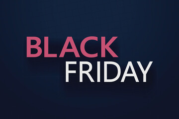 black friday banner with dark blue back