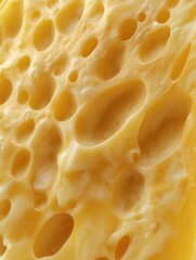 Melted Cheese Close-up with Bubbles
