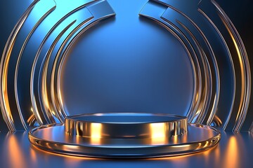 Abstract Mockup product Display ,Cosmetic product presentation, minimal scene,Empty pedstal,Luxury product display,3d rendering.