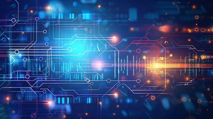 Naklejka premium technology banner