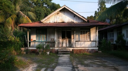 old wooden house in the forest