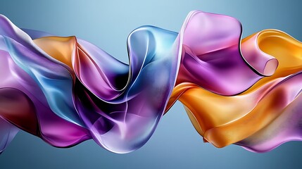 Obraz premium Colorful flowing fabric