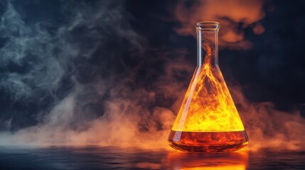 Swirling Acid-Base Reaction in Conical Flask