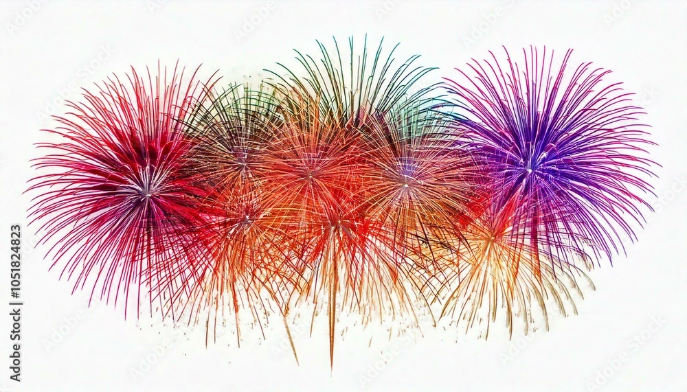 Canvas Prints fireworks over white background texture art design