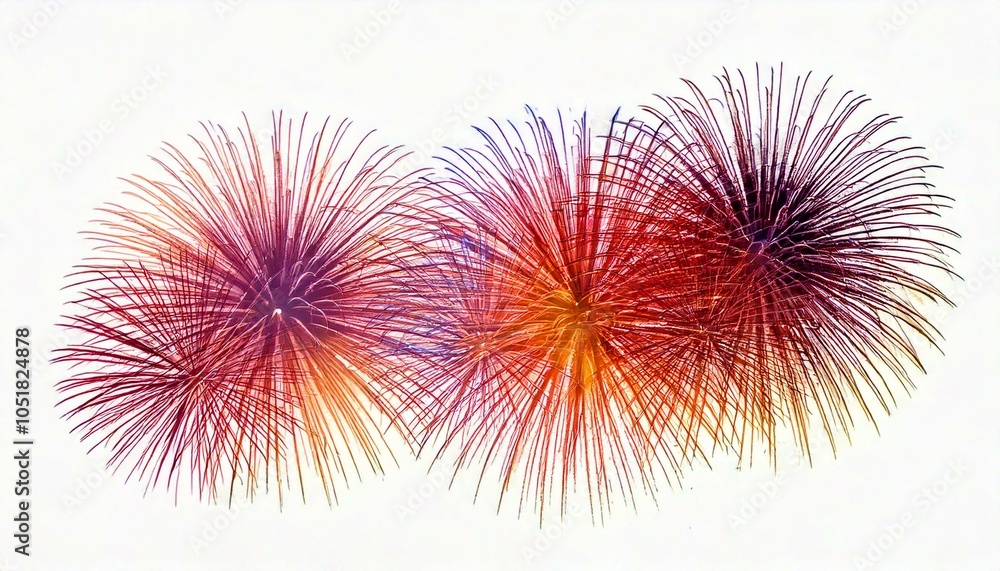 Canvas Prints fireworks over white background texture art design