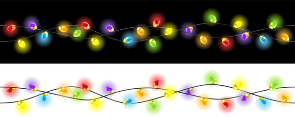 String Line Christmas Decoration Lights Seamless