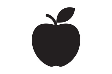 Apple silhouette vector illustration, Apple silhouette vector 