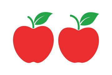 Fototapeta premium Apple silhouette vector illustration, Apple silhouette vector 