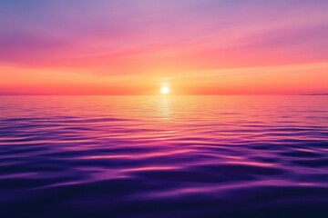Obraz premium Peaceful sunset over the ocean. Perfect for a travel brochure or website background.