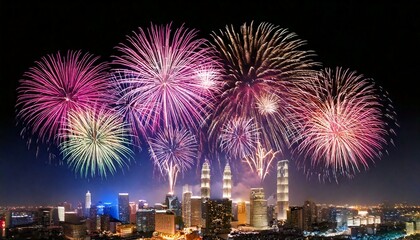 Fototapeta premium fireworks over the city