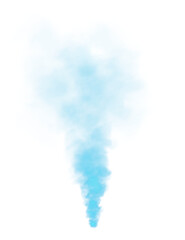 Naklejka premium Blue fog or smoke. Blue smog clouds rising from bottom to top on floor, isolated transparent special effect. Magic haze. PNG. 