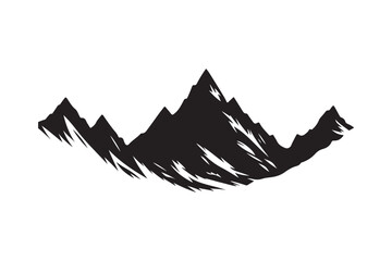 Mountain silhouette vector illustration, Mountain silhouette vector  