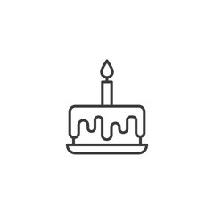 BIRTHDAY CAKE stroke icon in black