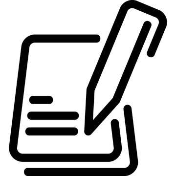 recommend clip art: Simple vector icon paper sheet, signature
