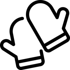 Simple vector icon mittens