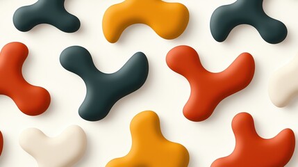 Obraz premium Abstract Shapes In Warm Hues