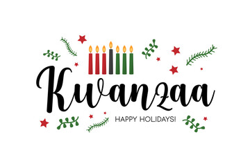 Kwanzaa greeting card or background. vector illustration.