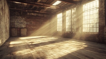 Sunlight Streaming Through an Abandoned Warehouse