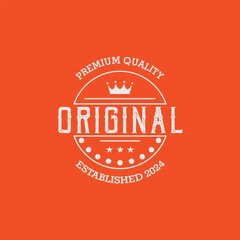 Graphic badge logo vector design in retro vintage style. Premium quality, vector illustration