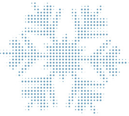 Snowflake halftone icon