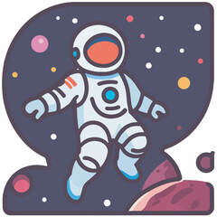 Fototapeta premium Art and Illustration of astronaut perfect for design
