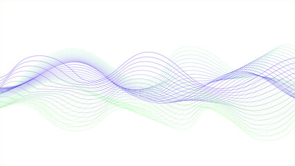 Dynamic wave flowing line. Futuristic. Abstract blue energy waves of futuristic hi-tech glowing background. Colorful wave line pattern. Abstract blue wave on white background. Modern flowing waves