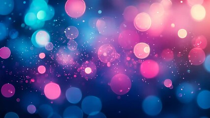 Abstract bokeh lights create a colorful and festive atmosphere