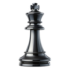 Fototapeta premium King (chess), black isolated on a transparent background