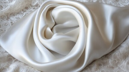 Obraz premium Elegant White Satin Fabric for Background or Textile Use