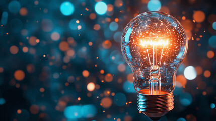 A conceptual image showcasing a light bulb as a metaphor for an innovative breakthrough and smart idea, symbolizing genius marketing strategy planning
