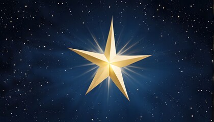 Christmas star a bright star shining in a deep blue night sky symbolizing the star of bethlehem, Ai Generated