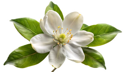 Obraz premium Blossom of a tree isolated on white background.AI GENERATED