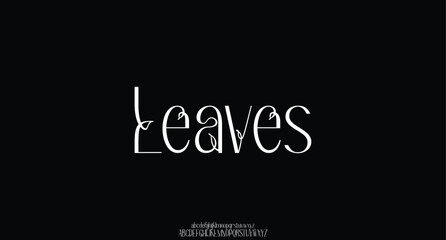modern nature leaf earth green tree abstract digital alphabet font. minimal technology typography, creative urban sport fashion futuristic font and with numbers. vector illustration
