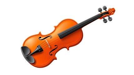 vibrant orange violin with glossy finish, showcasing its elegant curves and intricate details. This musical instrument symbolizes creativity and passion for music. 