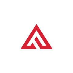 Abstract Triangle Letter A Logo design vector template