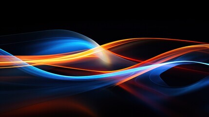 The image consists of abstract lights with moving colorful light trails.
