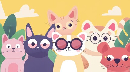 Naklejka premium Charming Animal and Virtual Influencer Campaigns: Engaging Consumers in the Metaverse