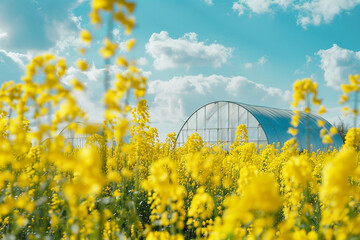 A person gardening in a summer field meadow generative AI image