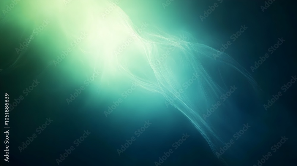 Poster smooth gradient blue to green background with soft transitions and ample copy space