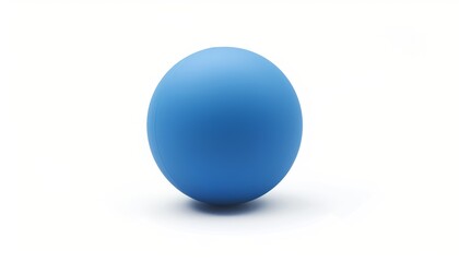 Capturing the Playful Beauty of a Blue Rubber Ball on a White Canvas - AR 7:4