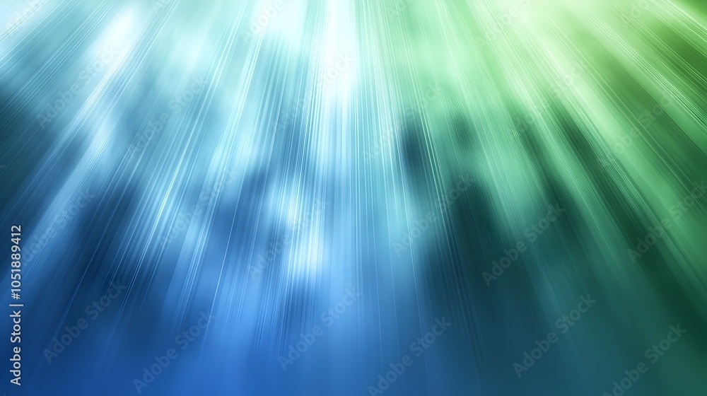 Poster smooth gradient transition from blue to green with ample copy space