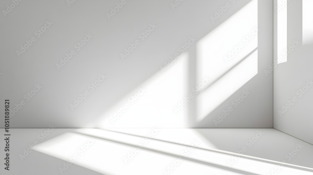 Aufkleber clean minimal white background with soft shadows for copy space
