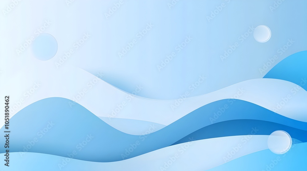 Poster serene blue gradient background with smooth transitions for calming designs